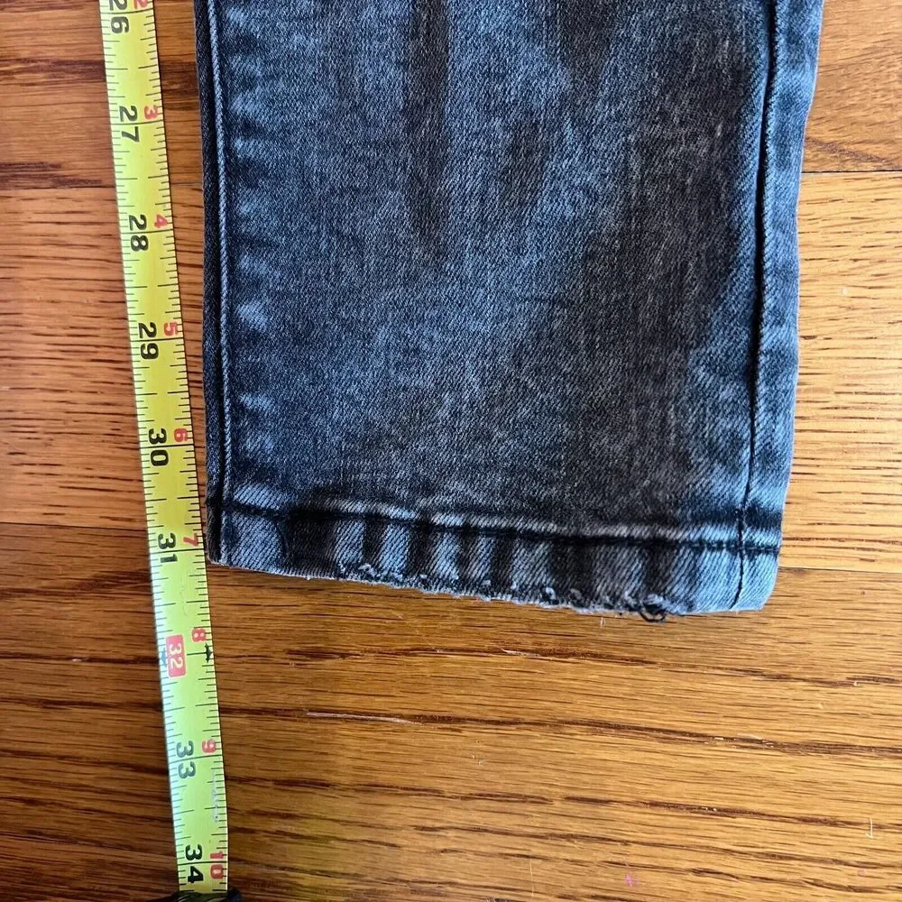 Men's Kollar Rockstar Buttonfly Jeans‎ Faded Vintage Black Size 30 x 31